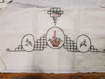 5 Vtg Rectangle Hand Stitched Embroidery Table Linens Placemat Runner Decor