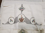 5 Vtg Rectangle Hand Stitched Embroidery Table Linens Placemat Runner Decor