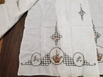 5 Vtg Rectangle Hand Stitched Embroidery Table Linens Placemat Runner Decor