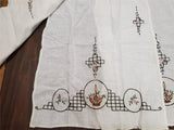5 Vtg Rectangle Hand Stitched Embroidery Table Linens Placemat Runner Decor