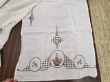 5 Vtg Rectangle Hand Stitched Embroidery Table Linens Placemat Runner Decor
