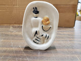 Vtg 1920's Double Sided Oh! Ah! Man & Woman Naughty Risque Ashtray 5" Display