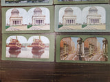 Vtg Stereoview Cards Printed Halftone Impression Chicago Honolulu Egypt New York