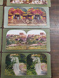 Vtg Stereoview Cards Printed Halftone Impression Japan Zocalo Niagra Minnehaha