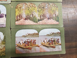 Vtg Stereoview Cards Printed Halftone Impression Colorado Venice Nikko Grotto Ge