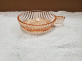 Vtg Anchor Hocking Queen Mary Depression Glass Fruit Dessert Bowl Pink Ribbed
