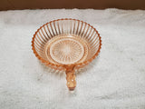 Vtg Anchor Hocking Queen Mary Depression Glass Fruit Dessert Bowl Pink Ribbed