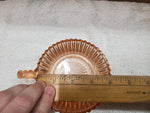 Vtg Anchor Hocking Queen Mary Depression Glass Fruit Dessert Bowl Pink Ribbed
