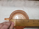 Vtg Anchor Hocking Queen Mary Depression Glass Fruit Dessert Bowl Pink Ribbed