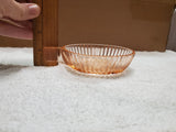 Vtg Anchor Hocking Queen Mary Depression Glass Fruit Dessert Bowl Pink Ribbed