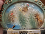 Vtg 1970 Rush To The Rockies Rocky Mountain Jim Beam Bottle Club EMPTY Decanter