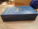 Vtg 1963 Jim Beam Blue & Gold Grapes 175 Months EMPTY Decanter Original Box