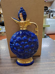 Vtg 1963 Jim Beam Blue & Gold Grapes 175 Months EMPTY Decanter Original Box