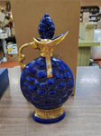 Vtg 1963 Jim Beam Blue & Gold Grapes 175 Months EMPTY Decanter Original Box