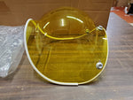 Vtg Bubble Shield Helmet 1970's Old School Light Yellow 3/4 helmet Motorcycle