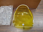 Vtg Bubble Shield Helmet 1970's Old School Light Yellow 3/4 helmet Motorcycle
