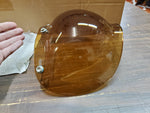 Vtg Bubble Shield Helmet 1970's Old School Orange Amber 3/4 helmet Motorcycle