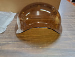 Vtg Bubble Shield Helmet 1970's Old School Orange Amber 3/4 helmet Motorcycle