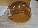 Vtg Bubble Shield Helmet 1970's Old School Orange Amber 3/4 helmet Motorcycle