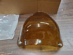 Vtg Bubble Shield Helmet 1970's Old School Orange Amber 3/4 helmet Motorcycle