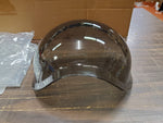 Vtg Bubble Shield Helmet 1970's Old Smokey Black 3/4 Helmet Motorcycle