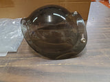 Vtg Bubble Shield Helmet 1970's Old Smokey Black 3/4 Helmet Motorcycle