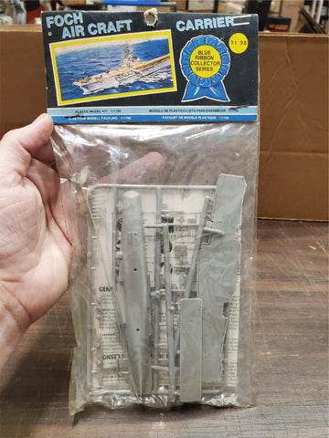 Vtg 1980 Blue Ribbon Series Foch Aircraft Carrier Plastic Model Kit Collectible