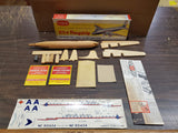 Vtg 1950 Strom Becker DC-6 Flagship Solid Wood American Airlines Model Kit