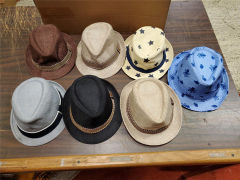 Children's Boys Small Assorted Fedoras/Styles Brown Tan Blue Stars Adorable