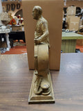 Vtg FDR President Roosevelt Man of the Hour Metal Clock Case Ship Collectible