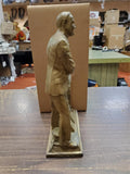 Vtg FDR President Roosevelt Man of the Hour Metal Clock Case Ship Collectible