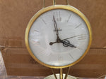 Vtg United Metal Balance Scale Clock W/ Eagle Topper Home Decor Collectible