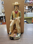 Vtg EMPTY 1981 Jim Beam American Cowboy Kentucky Bourbon Whiskey Decanter