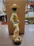 Vtg EMPTY 1981 Jim Beam American Cowboy Kentucky Bourbon Whiskey Decanter