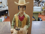 Vtg EMPTY 1981 Jim Beam American Cowboy Kentucky Bourbon Whiskey Decanter