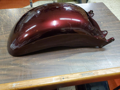 Burgundy Rear Motorcycle Fender American Ironhorse Judge Tejas Strutless 11"