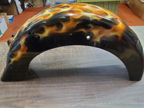 1995-1997 Custom Flame Rear Fender Harley FLH Tour Glide Classic Bagger Touring