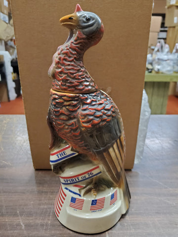 Vtg Empty Austin Nichols Wild Turkey Spirit 76 Ceramic Liquor Decanter Bottle #5