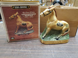 Vtg Empty Ezra Brooks Missouri Brown Harnessed Mule Decanter Heritage 1971