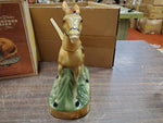 Vtg Empty Ezra Brooks Missouri Brown Harnessed Mule Decanter Heritage 1971