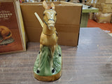 Vtg Empty Ezra Brooks Missouri Brown Harnessed Mule Decanter Heritage 1971