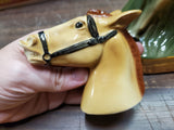 Vtg Empty Ezra Brooks Missouri Brown Harnessed Mule Decanter Heritage 1971