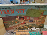 Vtg Marx Modern Tin Farm Set Barn Animals Tractor Farm Equipment #3931 Collectib