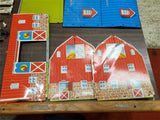 Vtg Marx Modern Tin Farm Set Barn Animals Tractor Farm Equipment #3931 Collectib