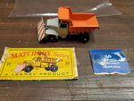 Vintage Mint Lesney Matchbox Toy Car Box #16 Scammell Mountaineer Snow Plough