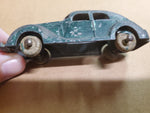 VINTAGE HUBLEY DIE CAST SEDAN GREEN WHITE RUBBER TIRES COLLECTIBLE CAR TRUCK TOY