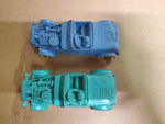 Vintage Auburn Rubber Roadsters Racecars Green Toy No. 5 Blue Toy No. Circa '50s