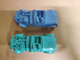 Vintage Auburn Rubber Roadsters Racecars Green Toy No. 5 Blue Toy No. Circa '50s
