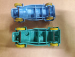Vintage Auburn Rubber Roadsters Racecars Green Toy No. 5 Blue Toy No. Circa '50s