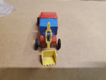 VINTAGE WANNATOYS MADE IN U.S.A. RED YELLOW AND BLUE BACKHOE TRUCK